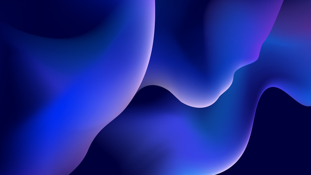 deep blue and purple flowing shapes